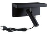 PAULMANN LED Wandleuchte "LED Wandleuchte 3-Step-Dim Jerik USB C dimmbar", schwarz, 1, H: 12,8cm, 1 Stk., Leuchten, Memoryfunktion, Dimmer, Ein-/Ausschalter, USB-Ladefunktion, LED Wandleuchte