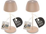 LED Außen-Tischleuchte BRILONER LEUCHTEN "RIFFLE 7685021", beige, Leuchten, LED Außen-Tischleuchte