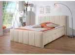Boxbett HOME AFFAIRE "Hanelore inkl. Bettkasten und Topper", beige, B:192cm L:220cm, Komplettbetten, Boxbett, Boxbett mit Bettkasten und Fußteil, inkl. Topper