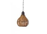 LUXFORM Hängeleuchte "Luxform Hanging Lamp Rattan", braun, H: 39cm, 1 Stk., Leuchten, LED-Hängeleuchte, batteriebetrieben, warmweiß, Hängeleuchte