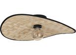 EGLO Deckenleuchte "Marywell Deckenlampe, Wohnzimmerlampe Japan-Stil aus Metall und Bambus", schwarz, 1, H: 16,5cm, 1 Stk., Leuchten, Wand-/Deckenleuchte - L50 x B34,5 x H16,5 cm - schwarz - 1X40W exkl., Deckenleuchte