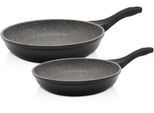Pfannen-Set KRÜGER "Barcelona", schwarz, Pfannen, Pfannen-Set, Ø 24/28 cm, Induktion