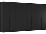 Kleiderschrank "Schrank Garderobe Ankleide Schlafzimmer Flur SERINA Eyecatcher", schwarz, B:401cm H:223cm T:61cm, Holzwerkstoff, LEGER HOME BY LENA GERCKE, Schränke, Kleiderschrank, in 6 Breiten, 3 Ausführungen und mit Front Glas oder Dekor MADE IN GERMANY