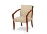 Esszimmerstuhl HOME AFFAIRE "G98 George Armlehnstuhl, Sessel, in 3 Gestellfarben Made in Italy", beige (beige, kirschbaum, beige), B:58,5cm H:87cm T:65cm, Massivholz, Stühle, Esszimmerstuhl, Extra-confort, Fleckenabweisendes Gewebe, Massivholz