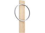 EGLO Wandleuchte "Boyal Wandlampe, FSC zerifiziert, Holz, Metall, Flurlampe, Lampe", beige (schwarz), 1, H: 56cm, 1 Stk., Leuchten, Wand-/Deckenleuchte - L30 x H56 x AL7,5 cm - schwarz, braun, Wandleuchte