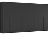 Kleiderschrank "Schrank Garderobe Ankleide Schlafzimmer Flur SERINA Eyecatcher", schwarz (schwarz, schwarz mattglas), B:401cm H:223cm T:61cm, Holzwerkstoff, LEGER HOME BY LENA GERCKE, Schränke, Kleiderschrank, in 6 Breiten, 3 Ausführungen und mit Front Glas oder Dekor MADE IN GERMANY