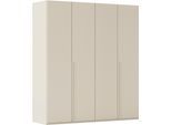 Kleiderschrank "Schrank Garderobe Ankleide Schlafzimmer Flur SERINA Eyecatcher", beige (beige, beige mattglas (champagner)), B:201cm H:223cm T:61cm, Holzwerkstoff, LEGER HOME BY LENA GERCKE, Schränke, Kleiderschrank, in 6 Breiten, 3 Ausführungen und mit Front Glas oder Dekor MADE IN GERMANY