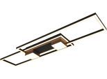 TRIO LEUCHTEN LED Deckenleuchte "ALBANY LED Deckenlampe 37W 4300 Lumen warmweiß bis kaltweiß 2700-6500K", schwarz (schwarz matt), 1, H: 8cm, 1 Stk., Leuchten, Fernbedienung, Lichtfarbe einstellbar, Memory, Nachtlicht, dimmbar, LED Deckenleuchte