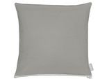 Dekokissen APELT "3800", grau (grau, unifarben), B:40cm L:40cm, Obermaterial: 75% Polyester, 25% Baumwolle, Dekokissen_Sitzkissen_Kissenhüllen, Dekokissen, Statement-Reißverschluss