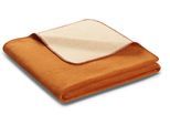 Wohndecke BIEDERLACK "Melange", gelb (ocker, beige), B:150cm L:200cm, Baumwolle, Polyacryl, Polyester, Wohndecken, Wohndecke, mit geketteltem Zierstich