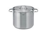 Gemüsetopf RÖSLE "Partytopf PUREELEMENTS, Ø 24 cm, 8 Ltr.", silberfarben, B:25,5cm H:27,9cm L:33,1cm Ø:24cm, Töpfe, Gemüsetopf