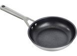 Bratpfanne NINJA "Ninja ZEROSTICK Edelstahl-Pfanne C600DE", silber (silberfarben), H:7,9cm L:39,1cm Ø:20cm, Pfannen, Bratpfanne, Edelstahl mit Aluminiumbeschichtung für Braten bei hohen Temperaturen