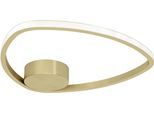 EGLO LED Deckenleuchte "MOSCHELLA Deckenlampe - Stahl, Alu - LED - 9,7W - IP20", messing, gebürstet, 1, Ø 37,5cm H: 4cm, 1 Stk., Leuchten, Wohzimmerlampe, Esszimmerlampe, Flur, Schlafzimmer, H4 x Ø37,5 cm, LED Deckenleuchte