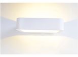 NÄVE LED Wandleuchte "Wanna", weiß, 1, H: 5cm, 1 Stk., Leuchten, incl. 1x 5W Edison LED, l: 20cm, b: 12cm, h: 5cm, Gips, weiß, LED Wandleuchte
