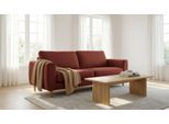 3-Sitzer OTTO HOME "Finnian", rot, B:212cm H:88cm T:90cm, 100% polyester, Sofas, 3-Sitzer, 212 cm, Chenille, elegante Massivholzfüße