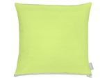 Dekokissen APELT "3800", grün (grün, unifarben), B:40cm L:40cm, Obermaterial: 75% Polyester, 25% Baumwolle, Dekokissen_Sitzkissen_Kissenhüllen, Dekokissen, Statement-Reißverschluss