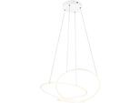 TRIO LEUCHTEN LED Pendelleuchte "DARVIN, LED Hängelampe 52W 6700 Lumen, dimmbar, Lichtfarbe einstellbar", weiß (weiß matt), 1, H: 150cm, 1 Stk., Leuchten, CCT 2300/3000/4000K warmweiß-kaltweiß, höhenverstellbar bis max 150cm, LED Pendelleuchte