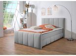 Boxbett HOME AFFAIRE "Hanelore inkl. Bettkasten und Topper", grau, B:152cm L:220cm, Komplettbetten, Boxbett, Boxbett mit Bettkasten und Fußteil, inkl. Topper