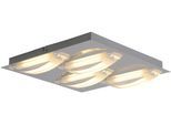 NÄVE LED Deckenleuchte "Chur", grau (chrom), 4, H: 5cm, 1 Stk., Leuchten, mit geschwungenen Lichtbögen, Chromfarben, Metall, Acryl, LED Deckenleuchte