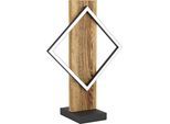 EGLO Tischleuchte "BOYAL Tischlampe - Stahl, Holz - LED - 1X13W - IP20", schwarz, braun rustikal, 1, H: 42,5cm, 1 Stk., Leuchten, Nachttischlampe, Schreibtischleuchte, Leselampe, L30 x B15 x H42,5 cm, Tischleuchte
