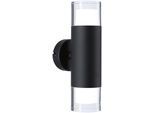 PAULMANN Wandleuchte "Selection Bathroom Wand-/Deckenleuchte Kame IP44 Signalschwarz 2er", schwarz, 2, H: 27cm, 1 Stk., Leuchten, Wandleuchte