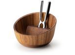 Schale CONTINENTA, braun (holzfarben), B:19,5cm H:12,5cm T:19cm, Holzwerkstoff, Schüsseln, Schale, mit Qualitätsknacker, Akazie 19,5x19x12,5 cm