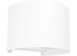 EGLO Wandleuchte "CALPINO 3 Wandlampe - Alu - LED - 2X2,8W - IP54", weiß, 2, H: 10cm, 1 Stk., Leuchten, Außenbeleuchtung, Außenwandleuchte, Terrasse, L13,5 x H10 x AL11,5 cm, Wandleuchte