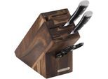 Messerblock CONTINENTA, braun (holzfarben), B:9,5cm H:20cm L:22cm, Messerblöcke, Messerblock, Akazie, 22x9,5x20cm
