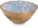 Schale ZELLER PRESENT "Mangoholz, blau", blau, H:12cm Ø:30cm, Massivholz, Schüsseln, Schale, hochwertiges natürliches Material