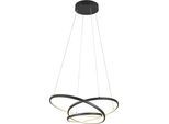 TRIO LEUCHTEN LED Pendelleuchte "DARVIN, LED Hängelampe 34W 4500 Lumen, dimmbar, Lichtfarbe einstellbar", schwarz (schwarz matt), 1, H: 150cm, 1 Stk., Leuchten, CCT 2300/3000/4000K warmweiß-kaltweiß, höhenverstellbar bis max 150cm, LED Pendelleuchte