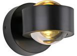 LED Wandleuchte "CHIA", schwarz, 2, H: 9,3cm, 1 Stk., SCHÖNER WOHNEN-KOLLEKTION, Leuchten, SCHÖNER WOHNEN Kollektion, Up- und Downlight, LED Wandleuchte