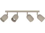EGLO Deckenleuchte "TILSTON Spotlampe - Stahl - E14 - 4X40W - IP20", sandfarben, 4, H: 20,5cm, 1 Stk., Leuchten, Deckenlampe, Deckenstrahler, Strahler, L58 x B8 x H20,5 cm, Deckenleuchte