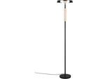 TRIO LEUCHTEN LED Stehlampe "CELESTE, LED Stehleuchte mit 4-Stufen Touchdimmer 15W warmweiß 3000K", schwarz (schwarz matt), 1, Ø 33cm H: 160cm, 1 Stk., Leuchten, 1750 Lumen Höhe 160cm, Stehlampe mit Glasschirm Ø 33cm, Memoryfunktion, LED Stehlampe