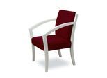 Esszimmerstuhl HOME AFFAIRE "G98 George Armlehnstuhl, Sessel, in 3 Gestellfarben Made in Italy", rot (bordeaux, weiß, bordeaux), B:58,5cm H:87cm T:65cm, Massivholz, Stühle, Esszimmerstuhl, Extra-confort, Fleckenabweisendes Gewebe, Massivholz