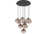 EGLO Hängeleuchte "ARISCANI 1 Pendellampe - Stahl - E27 - 10X60W - IP20", schwarz, 10, Ø 64,5cm H: 110cm, 1 Stk., Leuchten, Hängelampe, Deckenlampe, Wohnzimmer, Esszimmer, H110 x Ø64,5 cm, Hängeleuchte