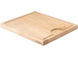 Tranchierbrett CONTINENTA, braun (holzfarben), B:29cm H:2,4cm L:37cm, Holzwerkstoff, Schneidebretter, Tranchierbrett, Gummibaum 37x29x2,4cm