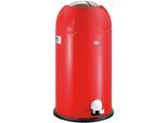 Mülleimer WESCO "Kickmaster", rot, B:37,5cm H:69cm T:37,5cm, Stahlblech, Mülleimer, Mülleimer, Abfallsammler mit Dämpfer, 33 Liter
