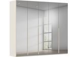 Kleiderschrank "Schrank Garderobe Ankleide Schlafzimmer Flur SERINA Eyecatcher", beige (beige (champagner), grauspiegel), B:251cm H:223cm T:61cm, Holzwerkstoff, LEGER HOME BY LENA GERCKE, Schränke, Kleiderschrank, in 6 Breiten, 3 Ausführungen und mit Front Glas oder Dekor MADE IN GERMANY