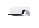 PAULMANN LED Wandleuchte "Serra 2700K 650lm / 200lm 230V 5,5 / 1x2,6W", schwarz (weiß, schwarz, bettleuchte für linke seite), 1, H: 12cm, 1 Stk., Leuchten, Bettleuchte, USB C, dimmbar, LED Wandleuchte