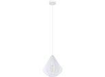EGLO Hängeleuchte "Dolwen Hängelampe, Pendelleuchte, Esszimmerlampe Japanisch, E27, Lampe", weiß, 1, Ø 33,5cm H: 110cm, 1 Stk., Leuchten, Hängeleuchte - H110 x Ø33,5 cm - weiß - 1X40W exkl., Hängeleuchte