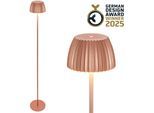 BRILONER LEUCHTEN LED Stehlampe "Akku LED Stehleuchte Riffle", braun (kupferfarben), Leuchten, LED Stehlampe