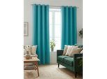Vorhang WIRTH "Dim out" Gr. 3, blau (türkis), B:145cm H:220cm, Polyester, Gardinen, Vorhang
