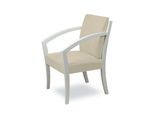 Esszimmerstuhl HOME AFFAIRE "G98 George Armlehnstuhl, Sessel, in 3 Gestellfarben Made in Italy", beige (beige, weiß, beige), B:58,5cm H:87cm T:65cm, Massivholz, Stühle, Esszimmerstuhl, Extra-confort, Fleckenabweisendes Gewebe, Massivholz