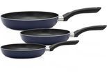 Pfannen-Set KRÜGER "Troja", blau, Pfannen, Pfannen-Set, Ø 20/24/28 cm, Induktion