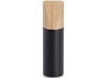 Gewürzmühle ZELLER PRESENT "Salz-/Pfeffermühle", schwarz, holzfarben, H:18,2cm Ø:5cm, Küchenmühlen, Gewürzmühle, in Schwarz und Weiß erhältlich, Fassungsvermögen: 50 ml