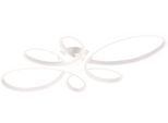 TRIO LEUCHTEN LED Deckenleuchte "FLY, Deckenlampe LED 32W 3900 Lumen kaltweiß 4000K 3-Stufen dimmbar", weiß (weiß matt), 1, H: 7,5cm, 1 Stk., Leuchten, Maße 83x45 cm, LED Band Schleife Deckenlampe Schlafzimmer Wohnzimmer, LED Deckenleuchte