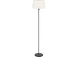 EGLO Stehlampe "FEBRES Stehlampe - Stahl - E27 - 1X60W - IP20", schwarz, 1, Ø 35cm H: 153cm, 1 Stk., Leuchten, Standlampe, Bouclé Stoff, weiß, schwarz, Wohnzimmer, H153 x Ø 35 cm, Stehlampe