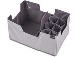 Faltbox KEEEPER "neo, faltbarer Einkaufsorganizer für Klappboxen", grau (graphite), B:47cm H:26,5cm T:31,5cm, Polyethylenterephthalat (PET), Aufbewahrungsboxen, Faltbox, aus recycelten PET-Flaschen
