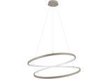 EGLO Hängeleuchte "RUOTALE Pendellampe - Alu, Stahl - LED - 42W - IP20", sandfarben, 1, Ø 70cm H: 150cm, 1 Stk., Leuchten, Hängelampe, Deckenlampe, Wohnzimmer, Esszimmer, H150 x Ø70 cm, Hängeleuchte