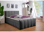 Boxbett HOME AFFAIRE "Hanelore inkl. Bettkasten und Topper", anthrazit, B:152cm L:220cm, Komplettbetten, Boxbett, Boxbett mit Bettkasten und Fußteil, inkl. Topper